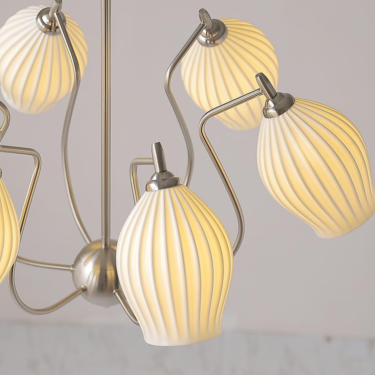 Ceramic Ribbed Chandelier - YIOSI