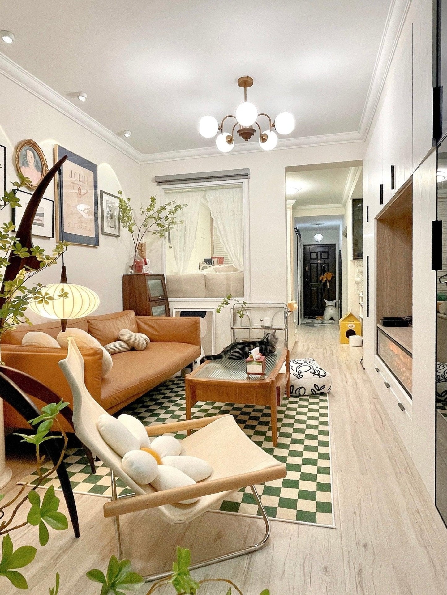 Sculptural Glass Ribbed Chandelier - YIOSI