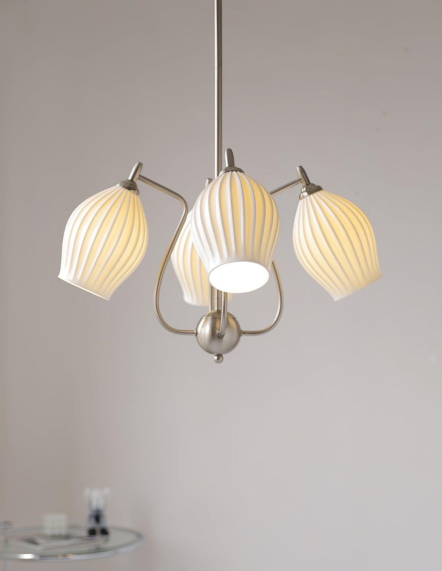 Ceramic Ribbed Chandelier - YIOSI