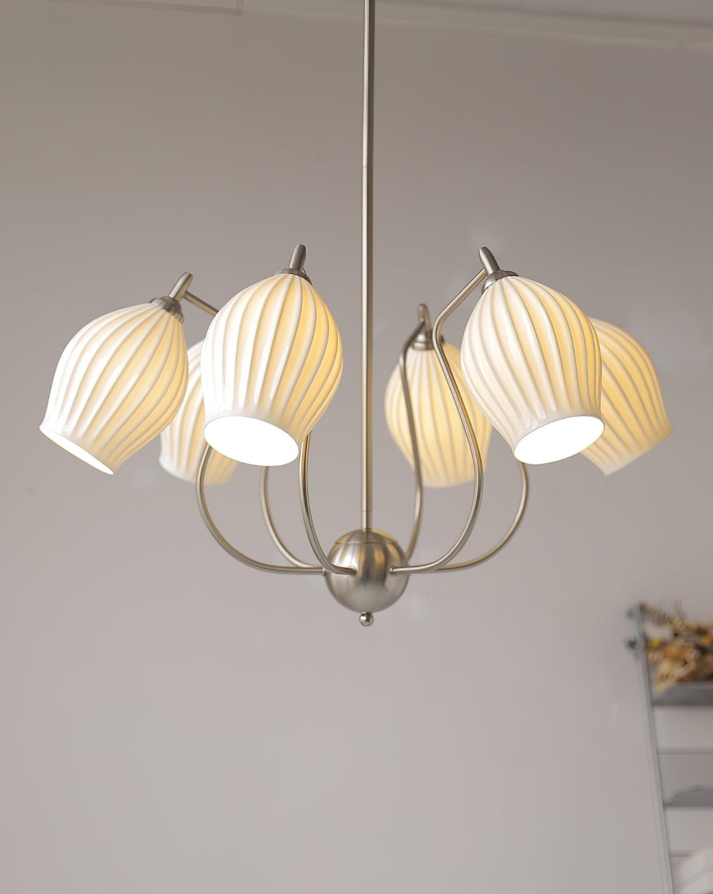 Ceramic Ribbed Chandelier - YIOSI
