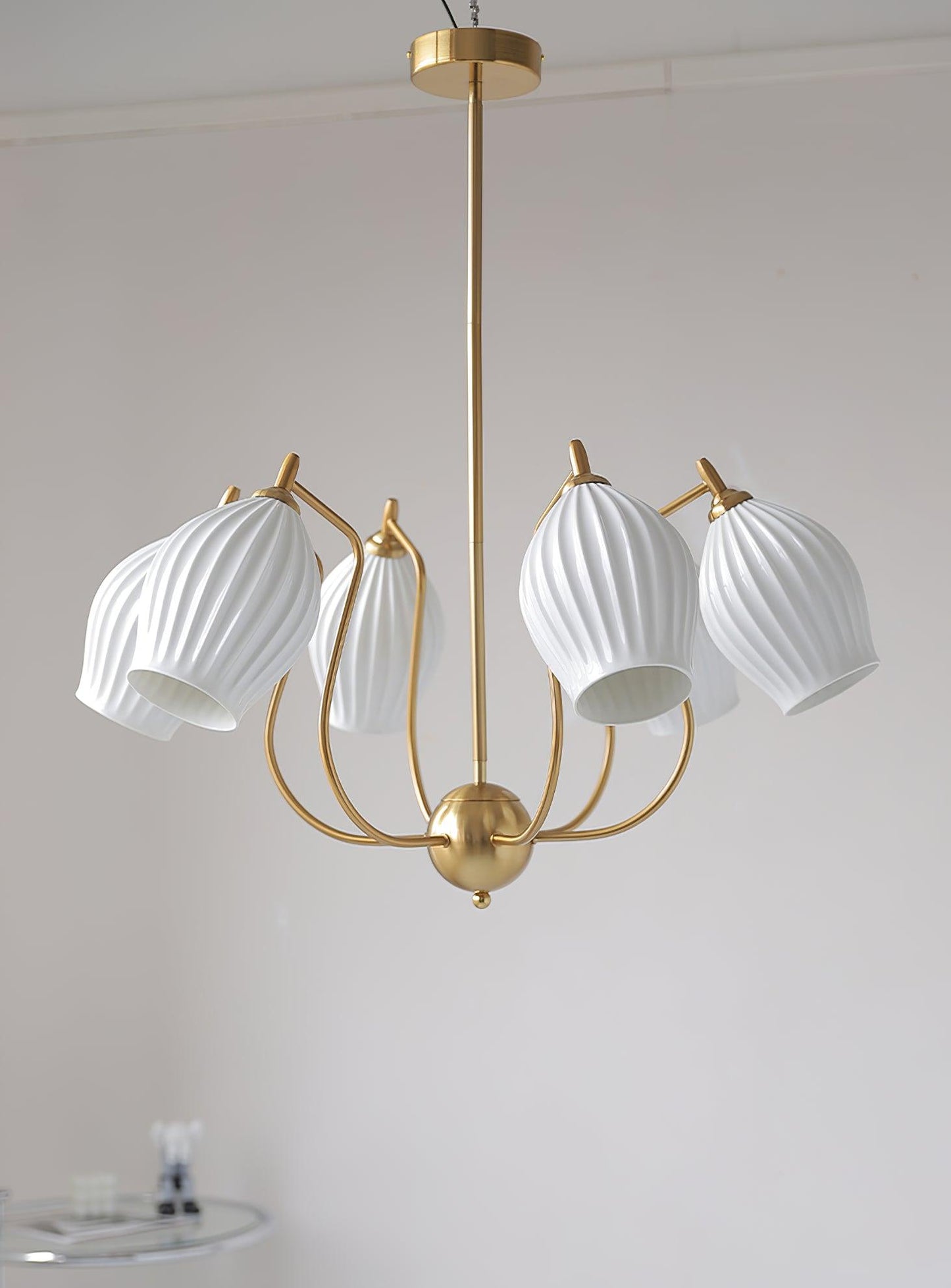 Ceramic Ribbed Chandelier - YIOSI