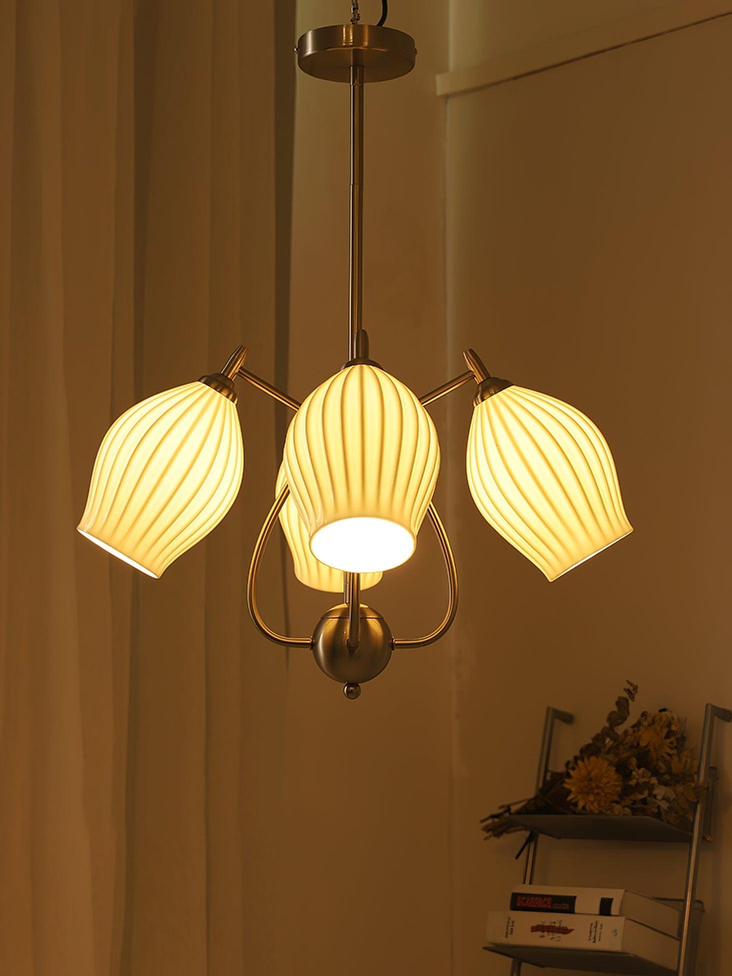Ceramic Ribbed Chandelier - YIOSI