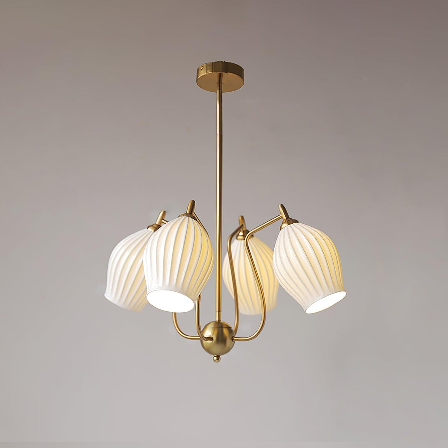 Ceramic Ribbed Chandelier - YIOSI