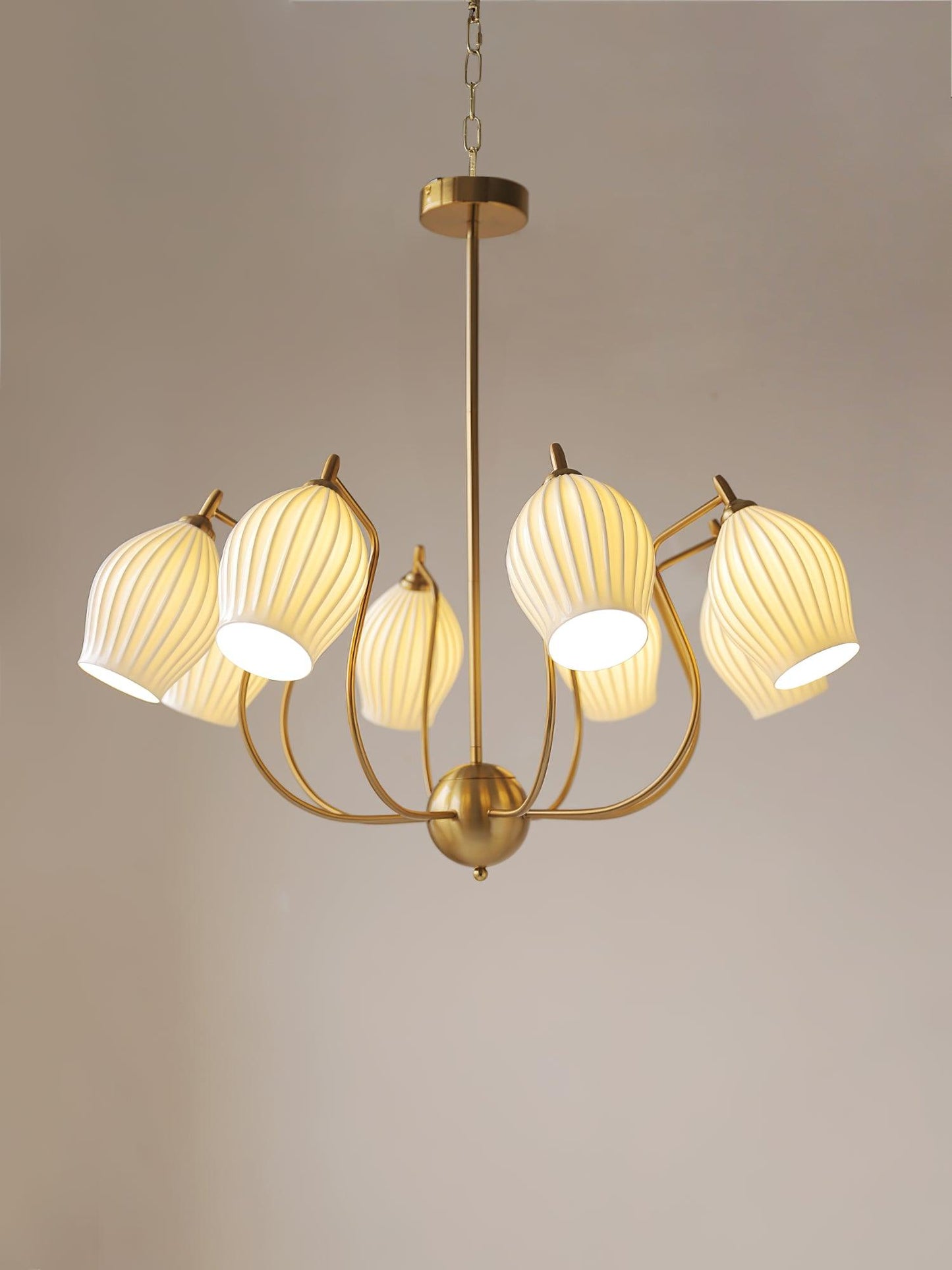 Ceramic Ribbed Chandelier - YIOSI