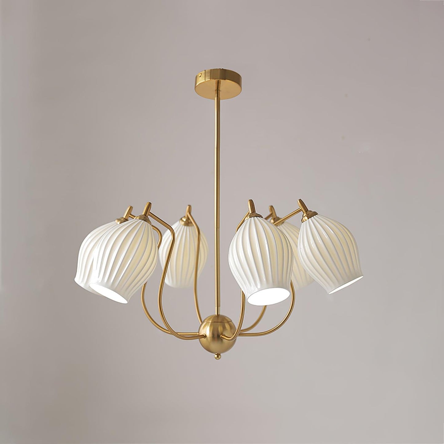 Ceramic Ribbed Chandelier - YIOSI