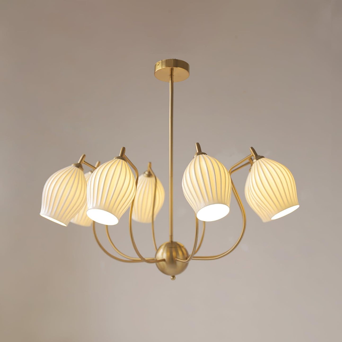 Ceramic Ribbed Chandelier - YIOSI