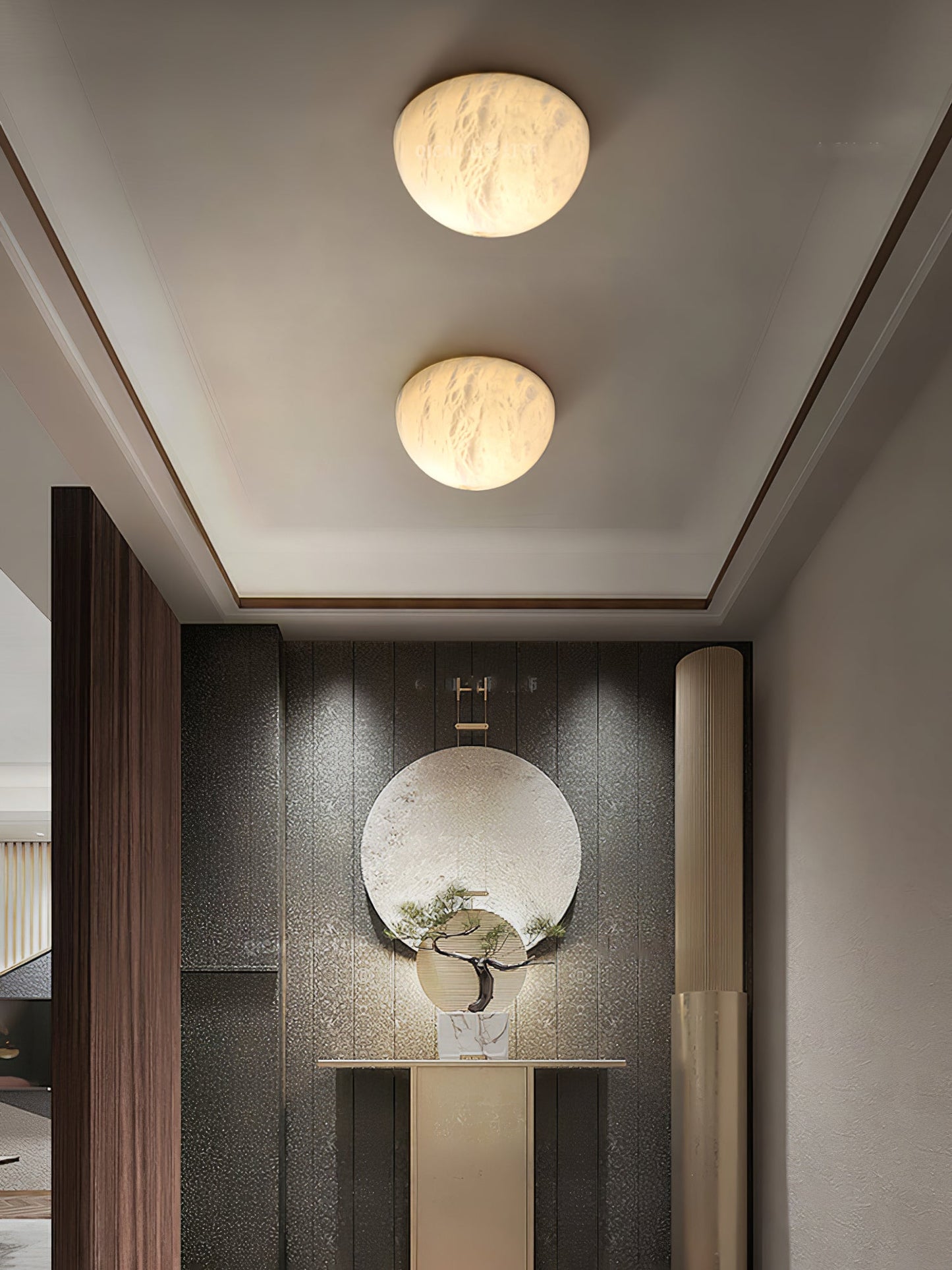 Semicircular Alabaster Wall Lamp - YIOSI