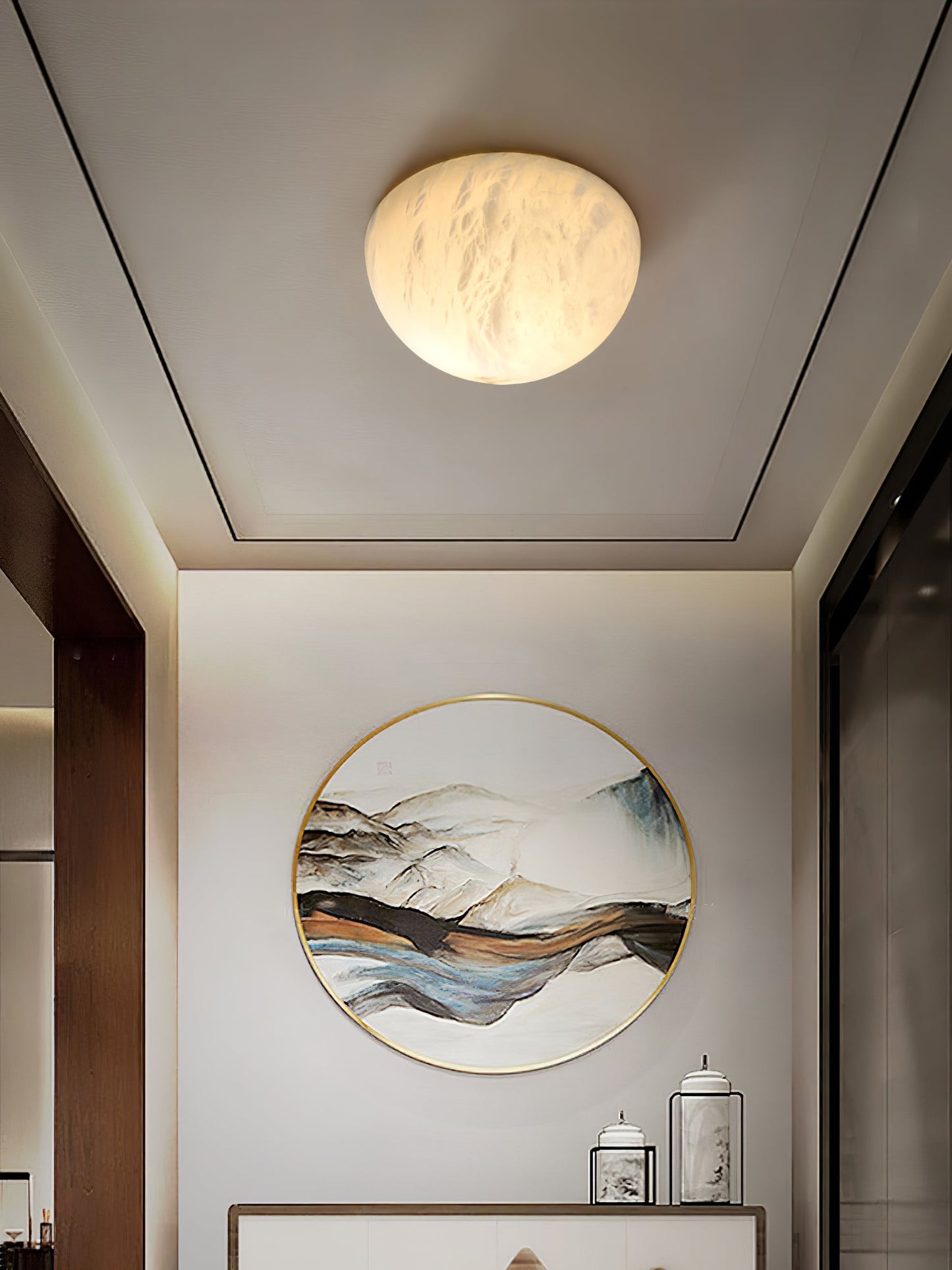 Semicircular Alabaster Wall Lamp - YIOSI