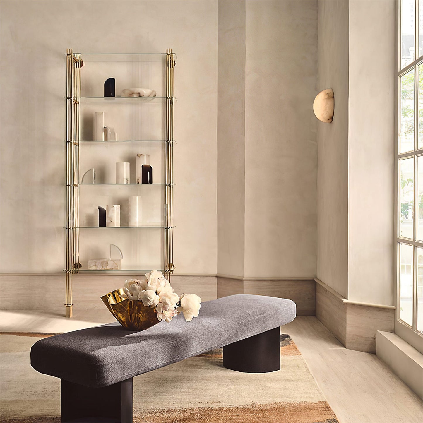 Semicircular Alabaster Wall Lamp - YIOSI