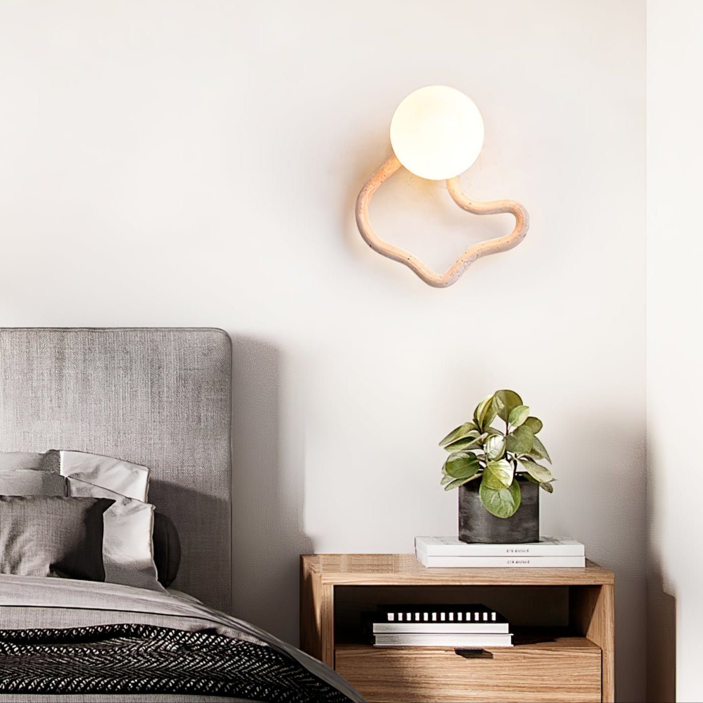 Serpentine Travertine Wall Sconce - YIOSI