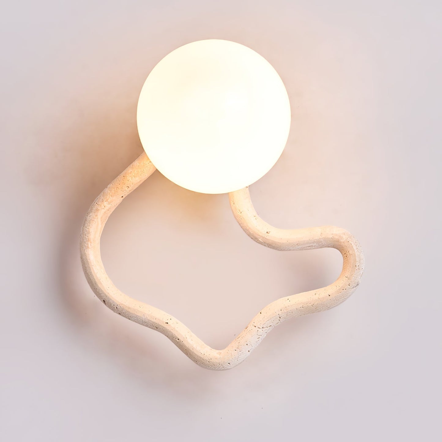 Serpentine Travertine Wall Sconce - YIOSI