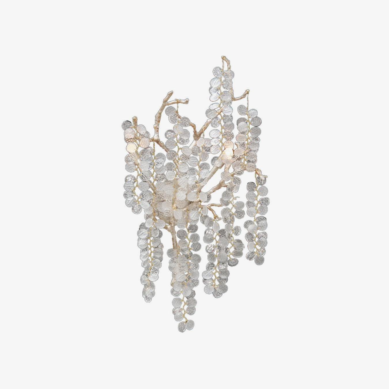 Shiro Noda Brass & Clear Crystal Wall Lamp – Handcrafted Elegance