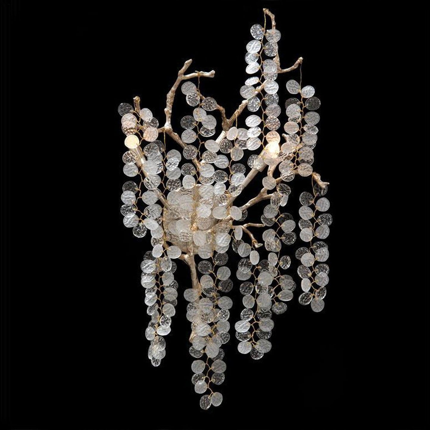 Shiro Noda Brass & Clear Crystal Wall Lamp – Handcrafted Elegance