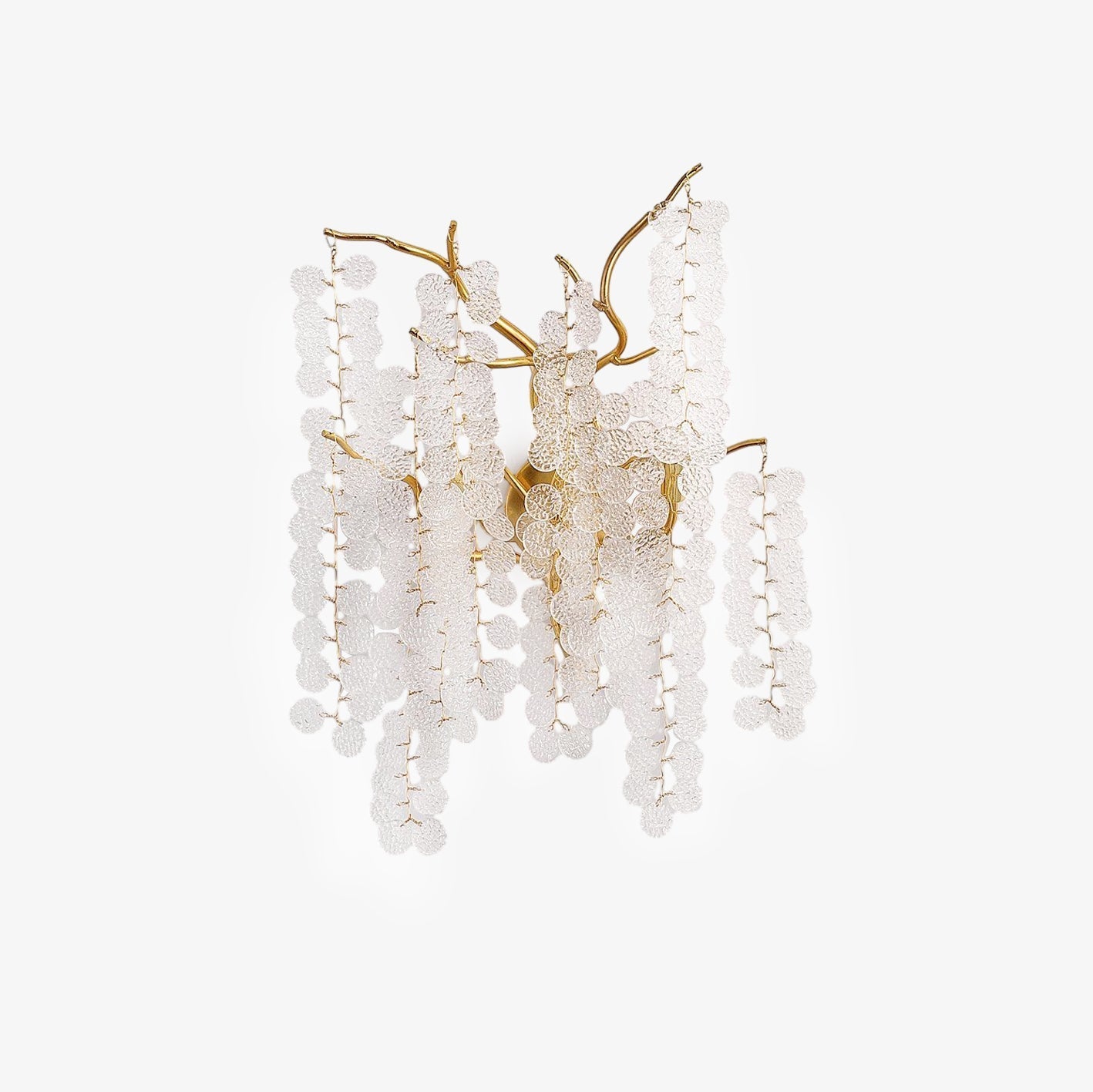 Shiro Noda Brass & Clear Crystal Wall Lamp – Handcrafted Elegance
