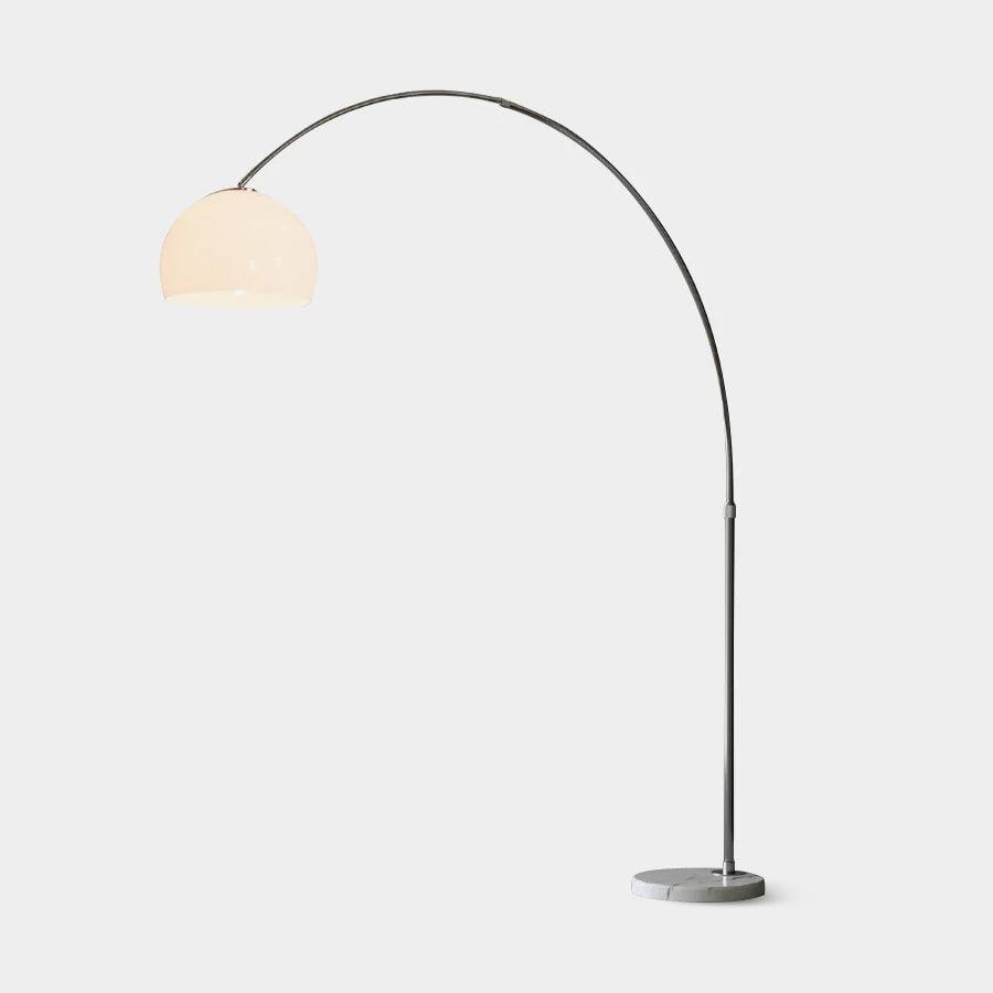 Sneedville Arched Floor Lamp with Marble Base, Adjustable Height