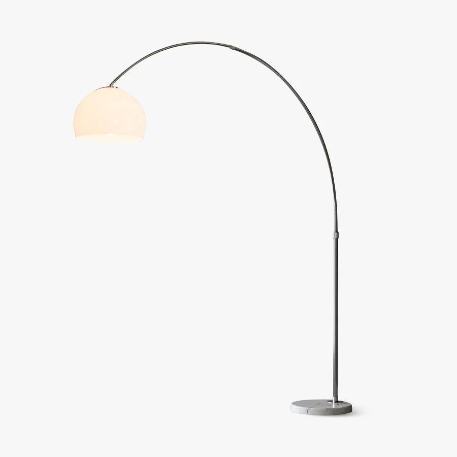 Sneedville Arched Floor Lamp with Marble Base, Adjustable Height