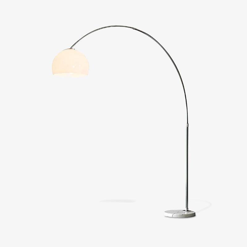 Sneedville Arched Floor Lamp with Marble Base, Adjustable Height