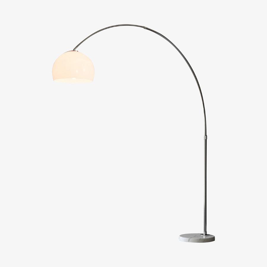 Sneedville Arched Floor Lamp with Marble Base, Adjustable Height