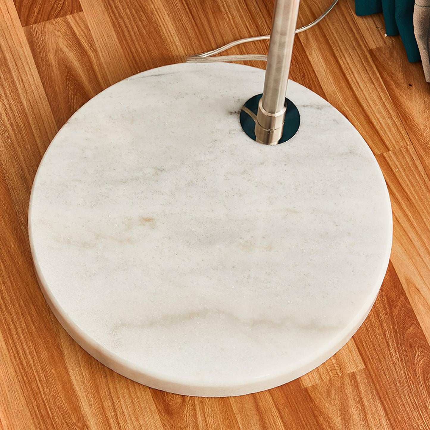 Sneedville Arched Floor Lamp with Marble Base, Adjustable Height