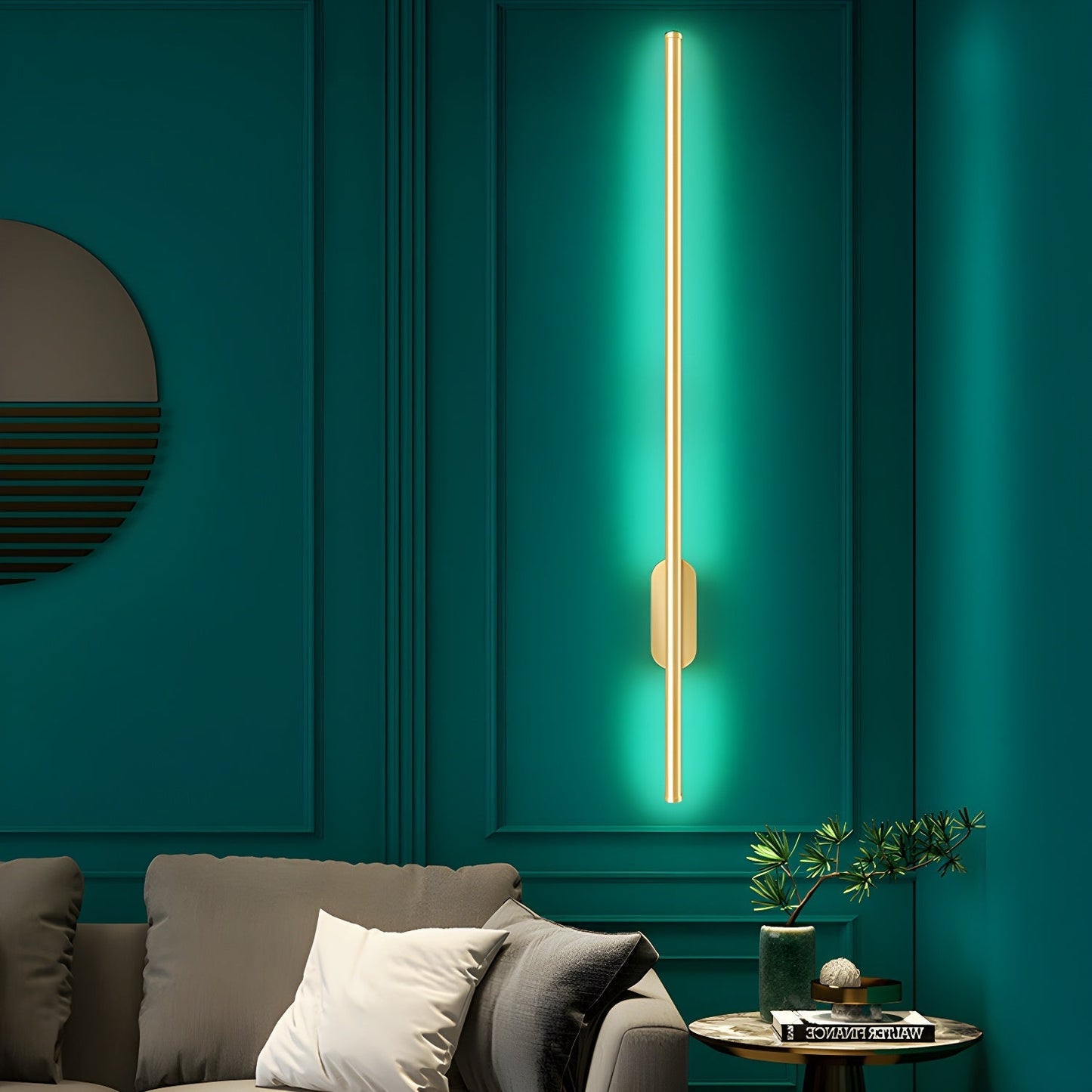 Seraphina Gold Black Linear LED Wall Sconce Modern Ambient Light