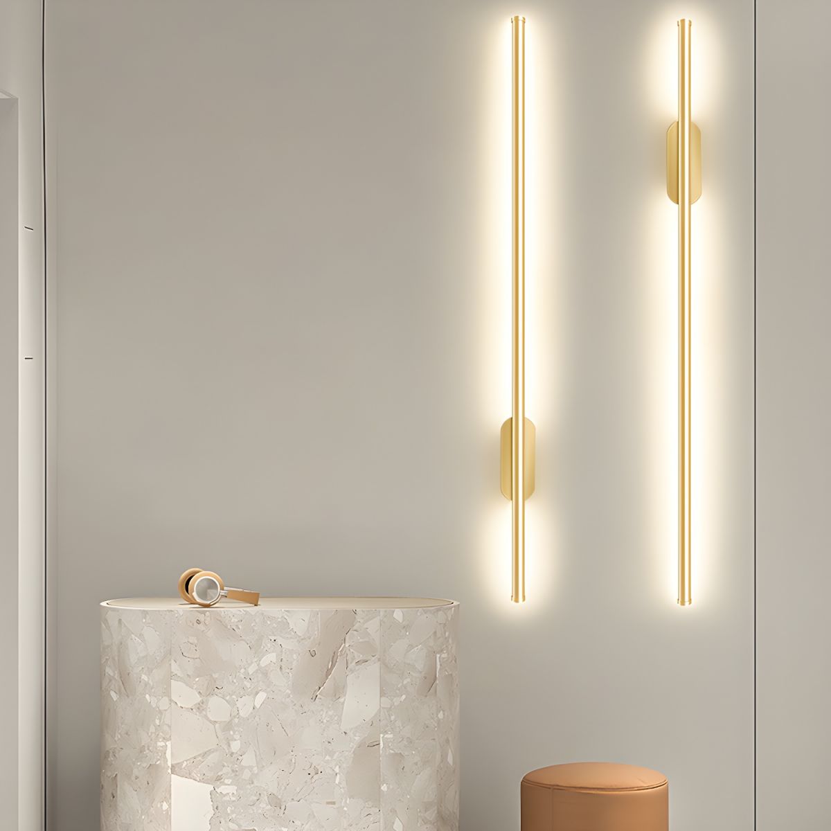 Seraphina Gold Black Linear LED Wall Sconce Modern Ambient Light