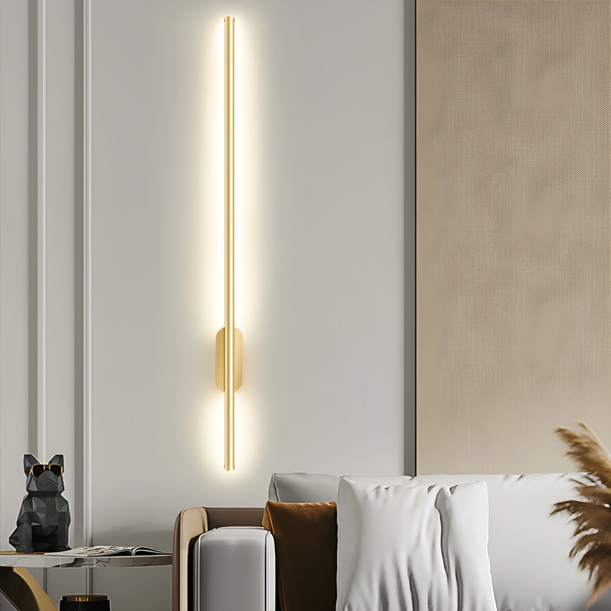 Seraphina Gold Black Linear LED Wall Sconce Modern Ambient Light