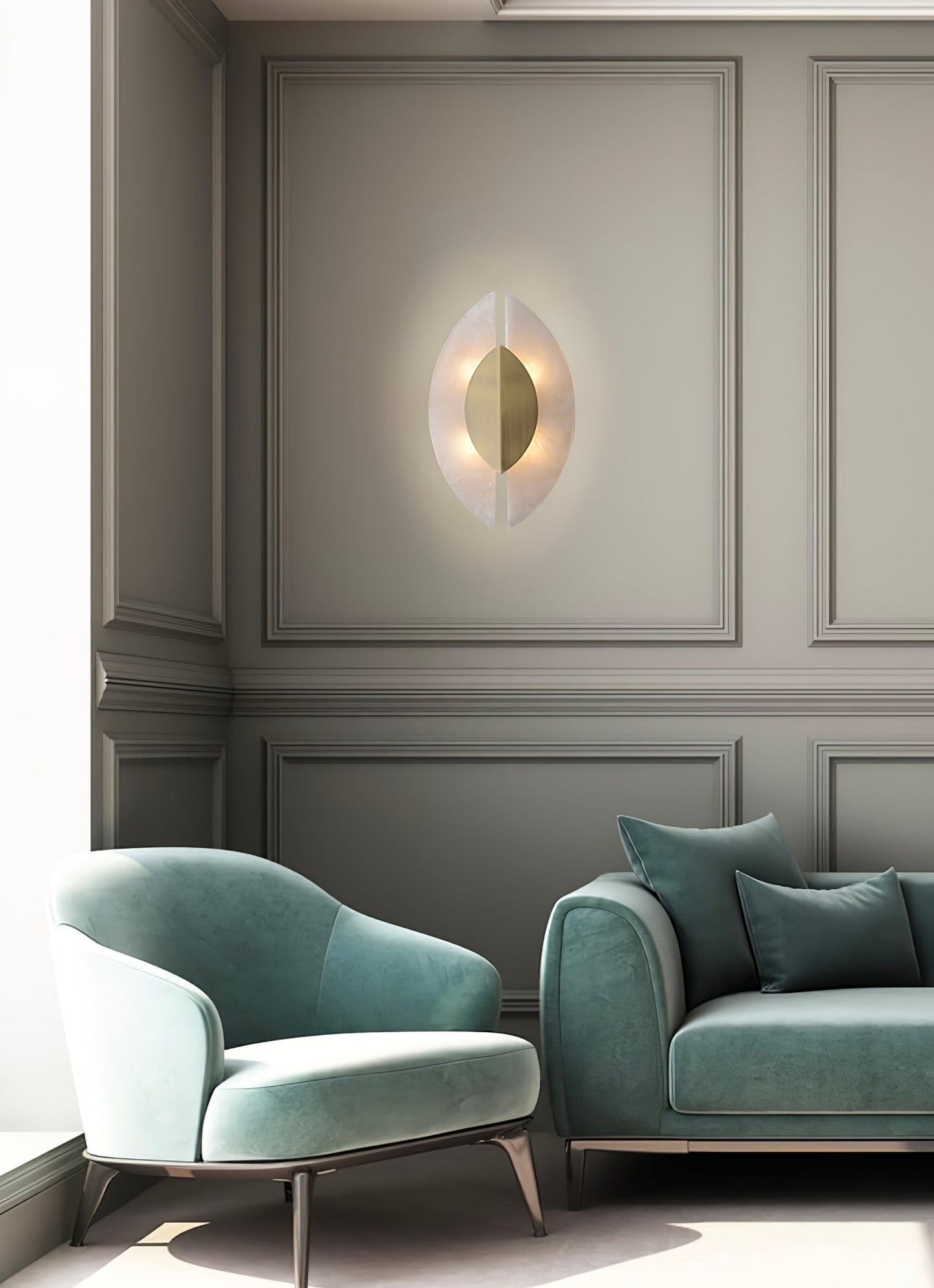 Solari Alabaster Leaf Sconce - YIOSI