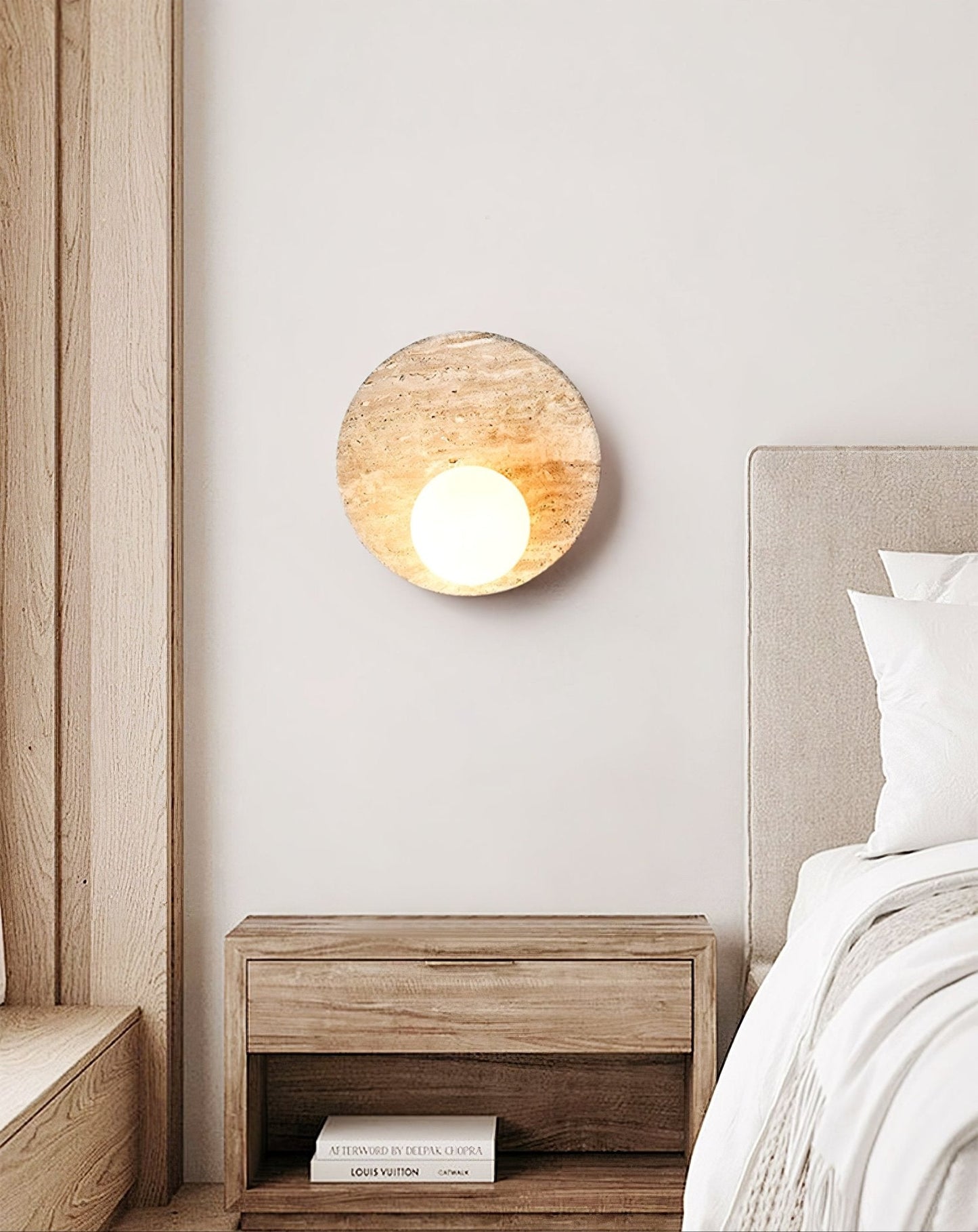 Sorella Travertine Sconce - YIOSI