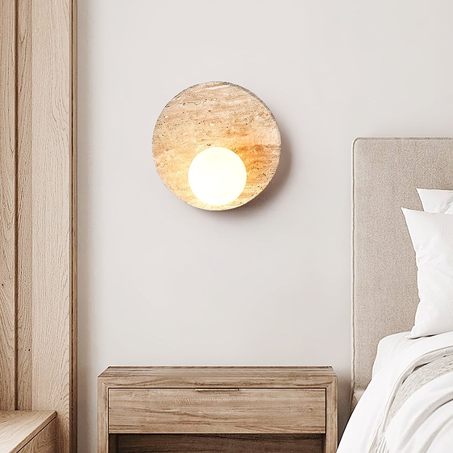 Sorella Travertine Sconce - YIOSI