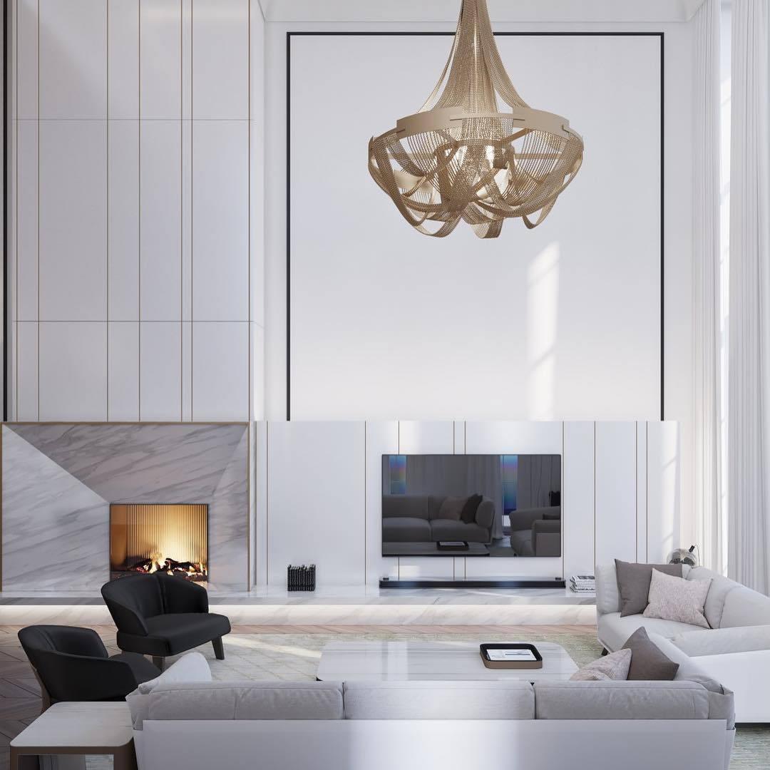 Tassel Aluminum Chain Chandelier - YIOSI