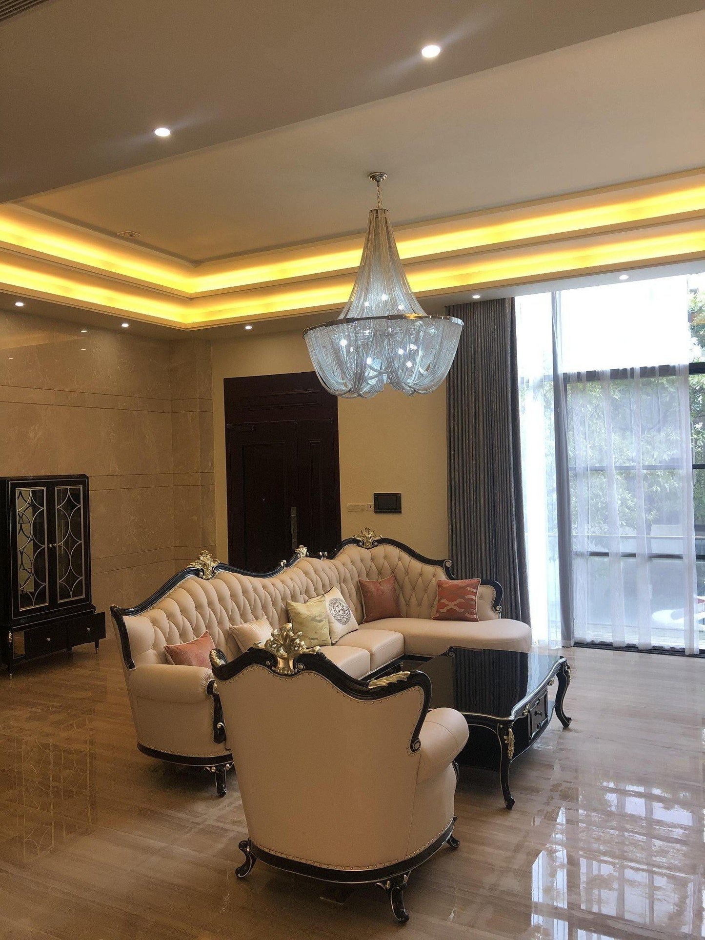 Tassel Aluminum Chain Chandelier - YIOSI