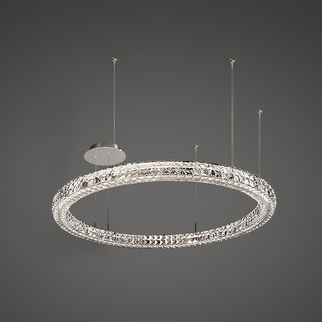 Spiridon Crystal Chandelier with Integrated LED – Silver Finish