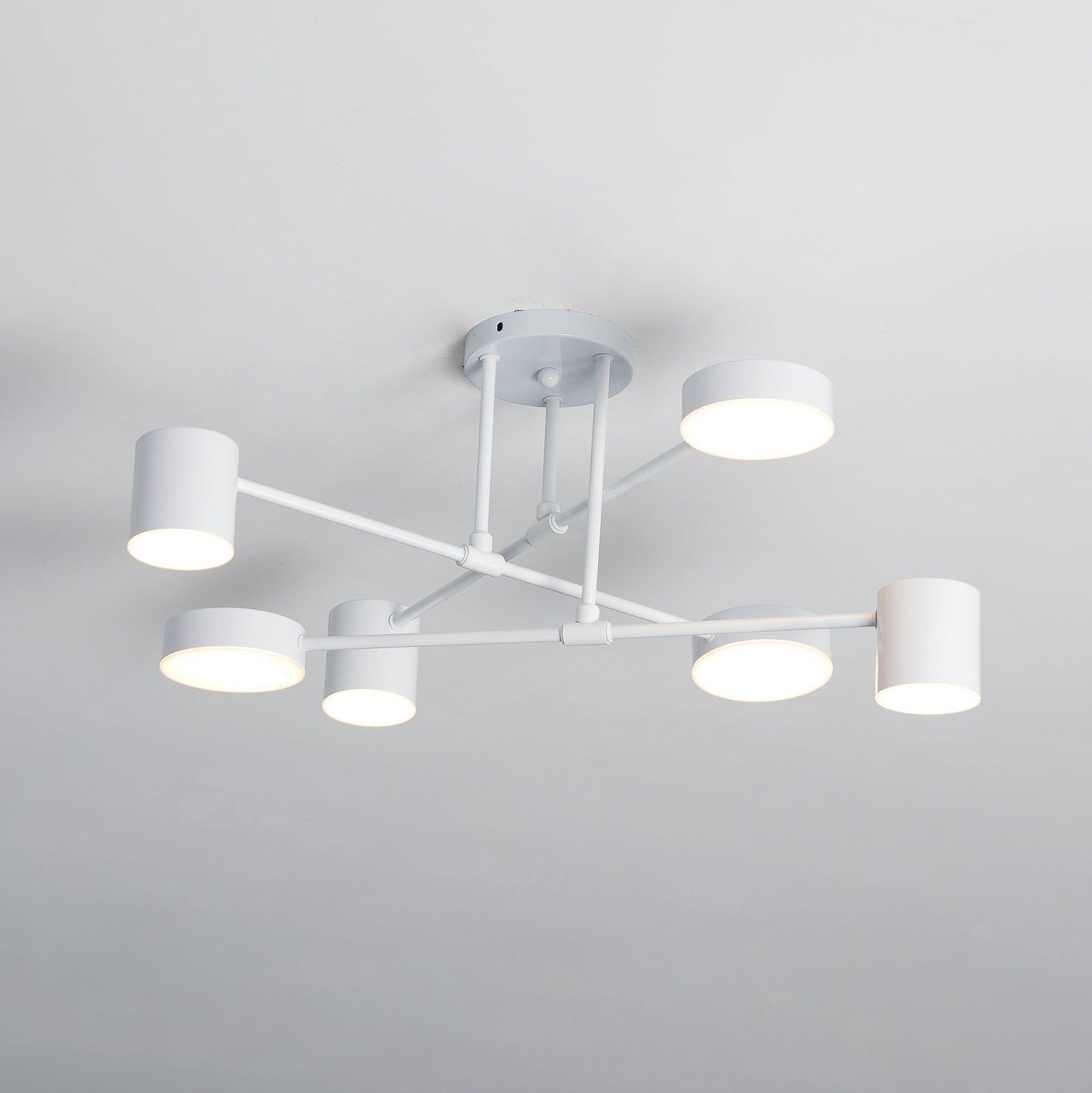 Gold Finish Sputnik Flush Ceiling Light with Integrated LED Shades