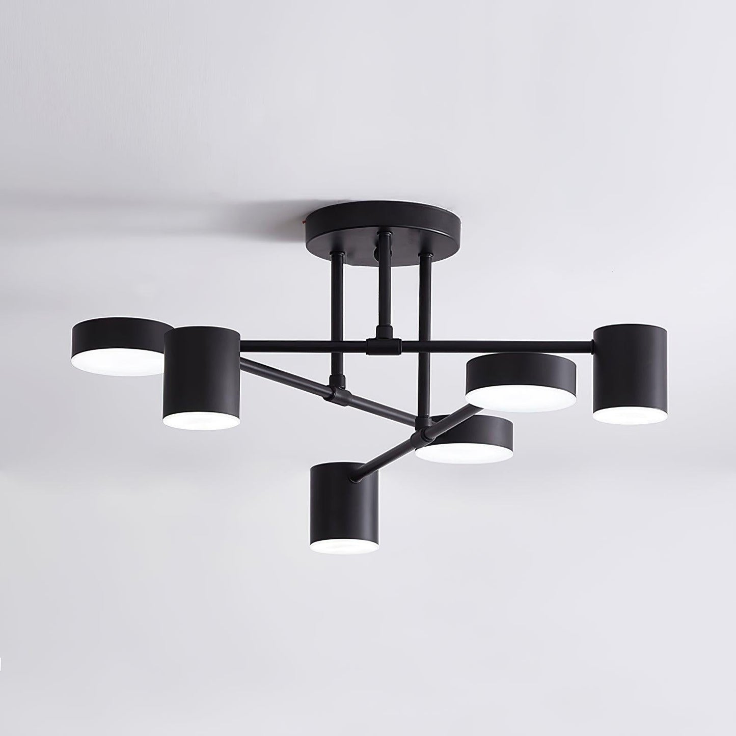 Gold Finish Sputnik Flush Ceiling Light with Integrated LED Shades