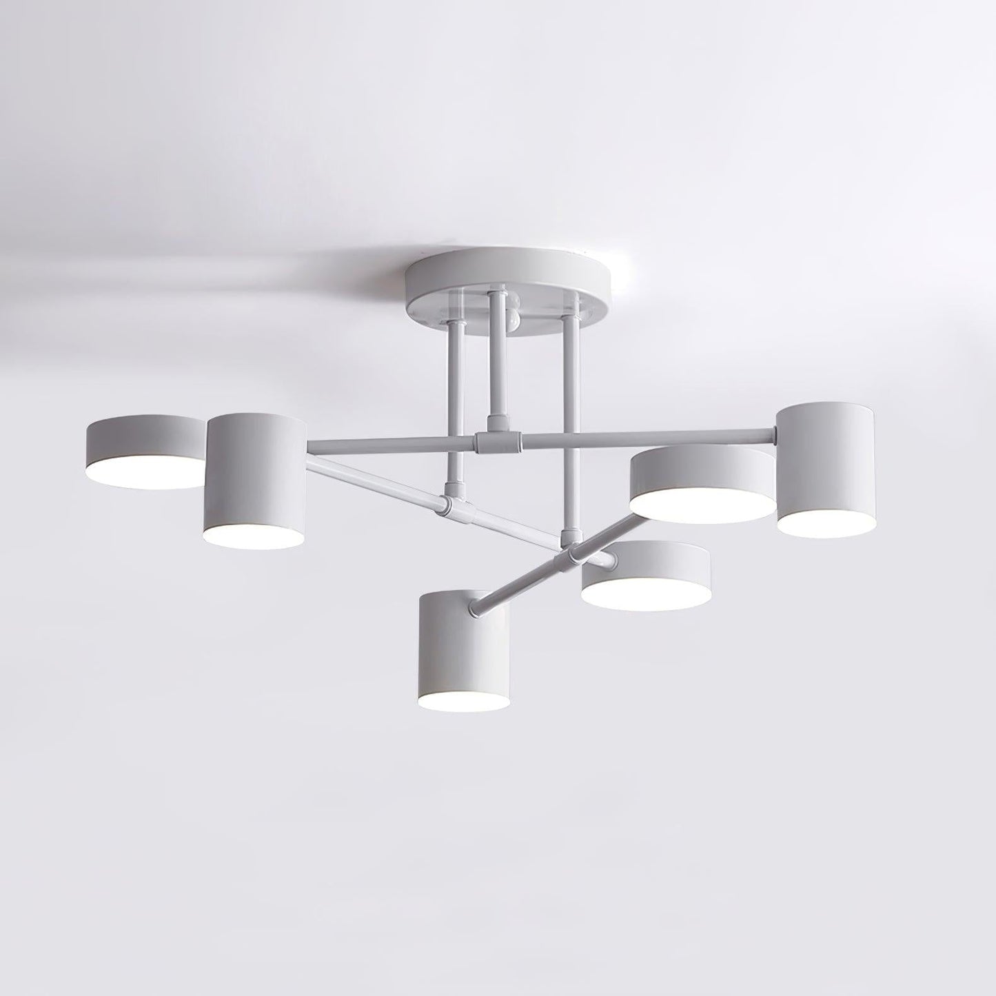 Gold Finish Sputnik Flush Ceiling Light with Integrated LED Shades