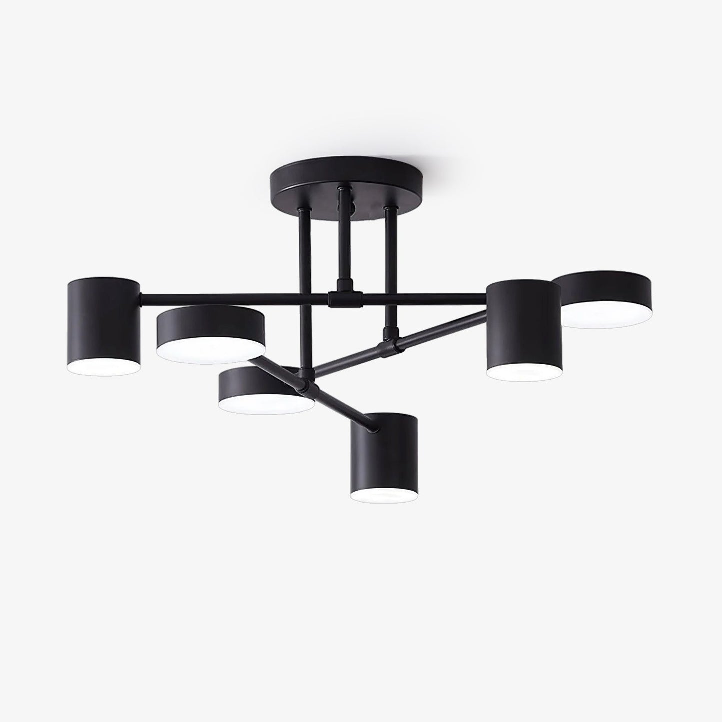 Gold Finish Sputnik Flush Ceiling Light with Integrated LED Shades