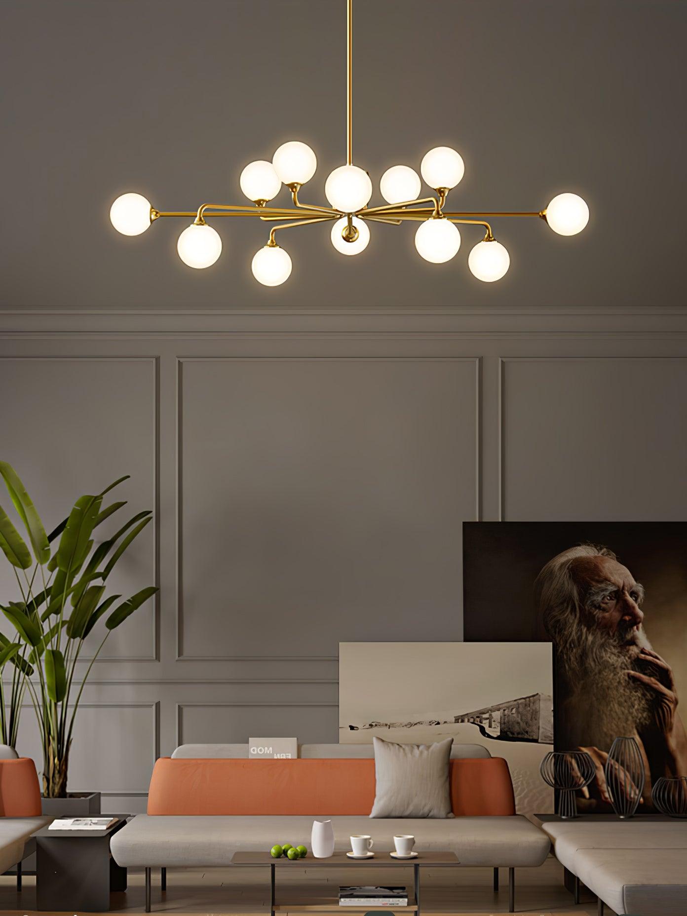 Staggered Glass Globes Chandelier - YIOSI