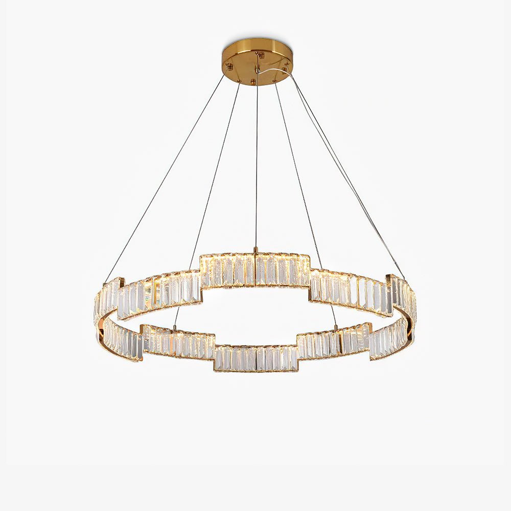 Stella Crystal Chandelier – Copper Finish Clear Crystal LED Ceiling Light