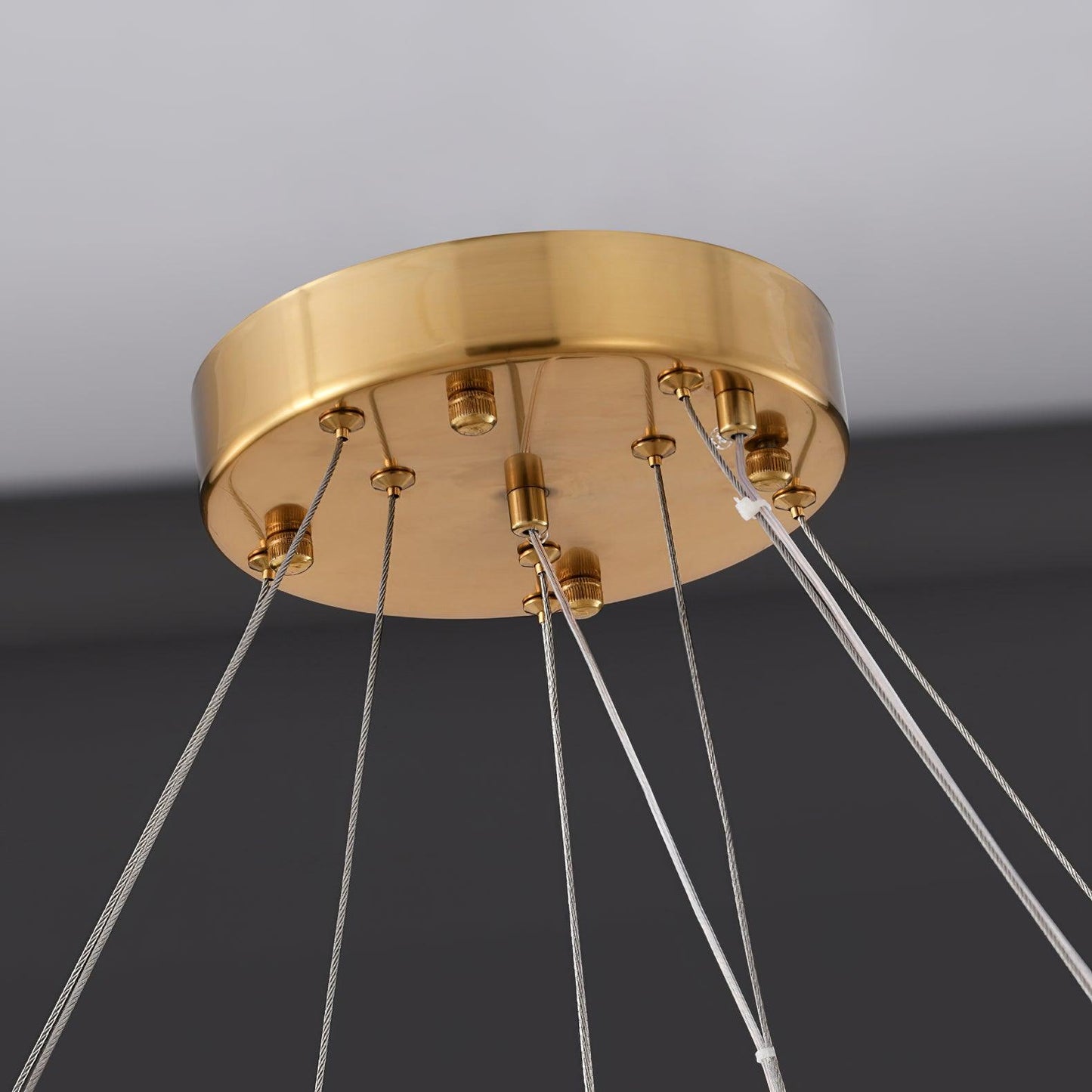 Stella Crystal Chandelier – Copper Finish Clear Crystal LED Ceiling Light