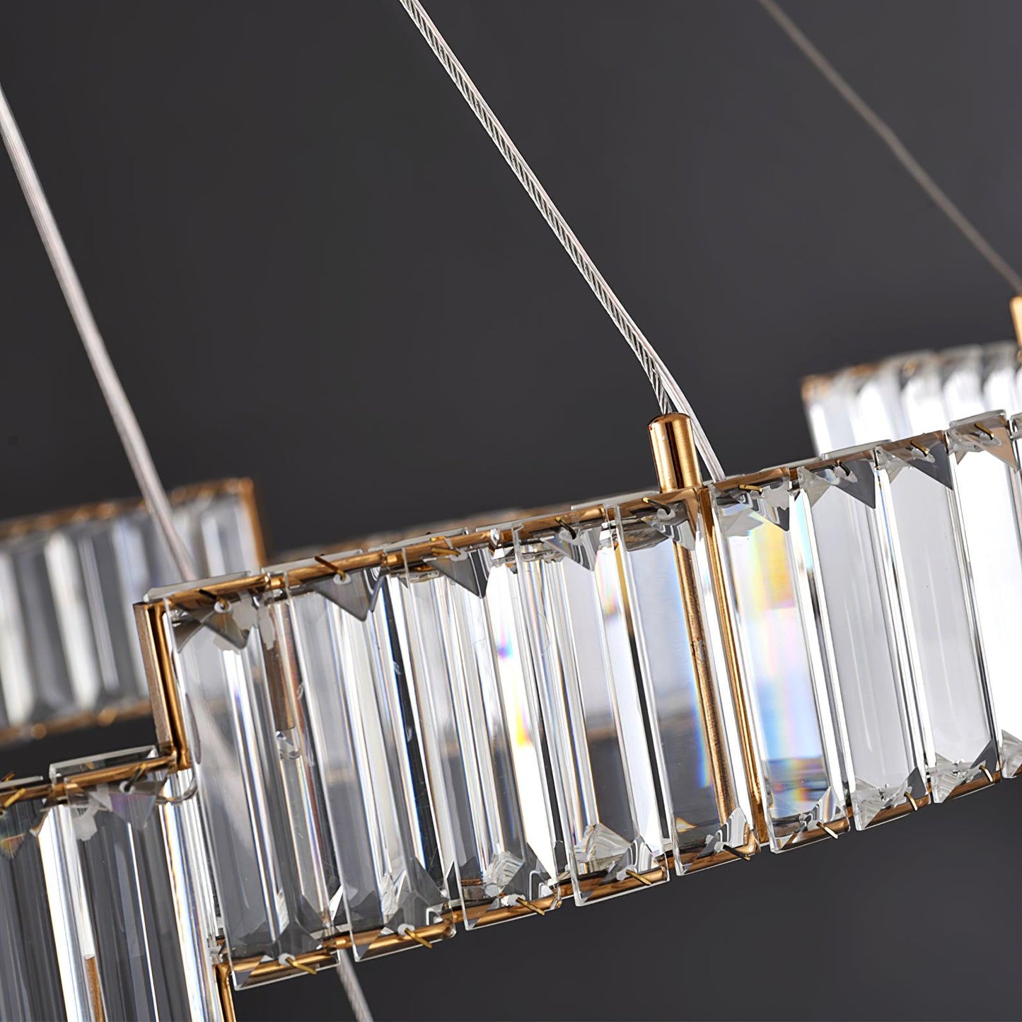 Stella Crystal Chandelier – Copper Finish Clear Crystal LED Ceiling Light
