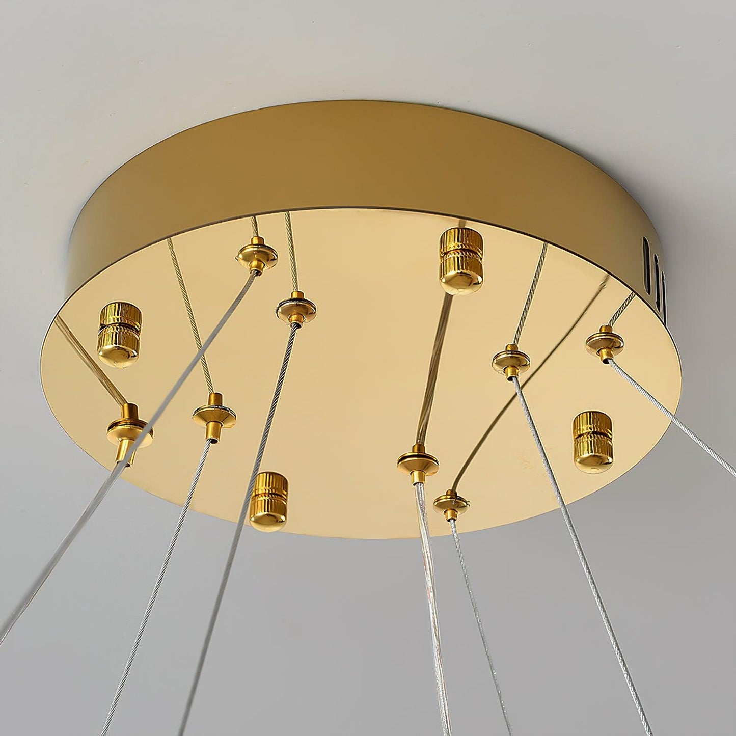 Stella Gold Crystal LED Chandelier with Warm Cool Lights