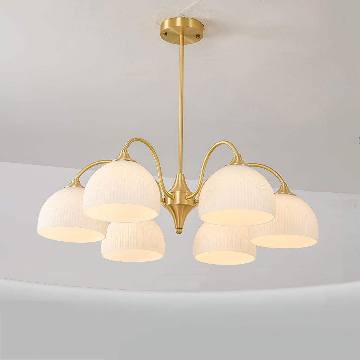 Striped Glass Bowl Chandelier - YIOSI