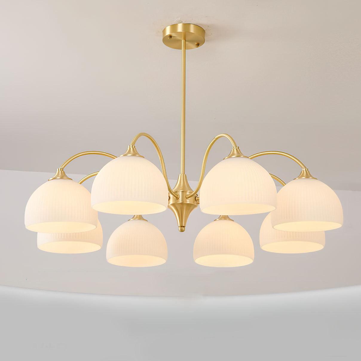 Striped Glass Bowl Chandelier - YIOSI