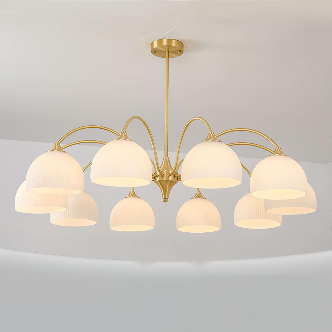 Striped Glass Bowl Chandelier - YIOSI