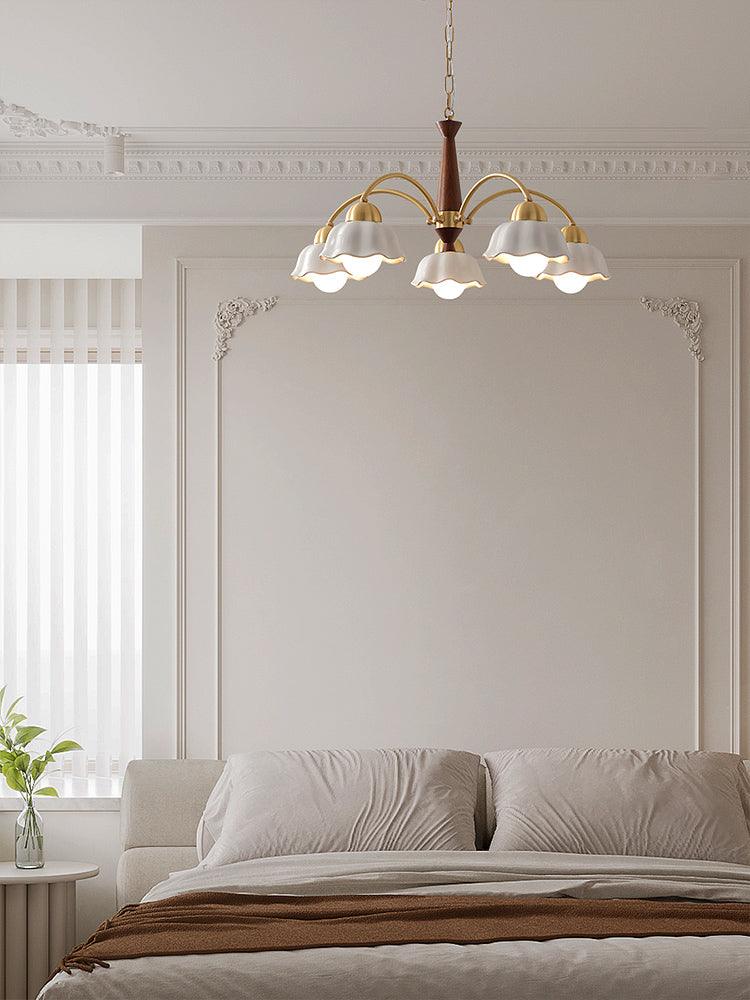 Swedish Modern Brass Chandelier - YIOSI