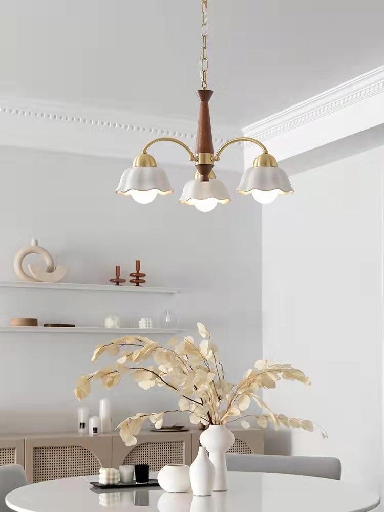 Swedish Modern Brass Chandelier - YIOSI