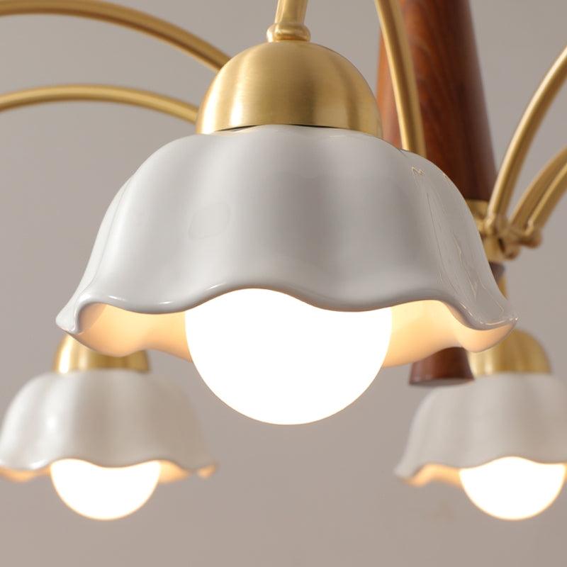 Swedish Modern Brass Chandelier - YIOSI