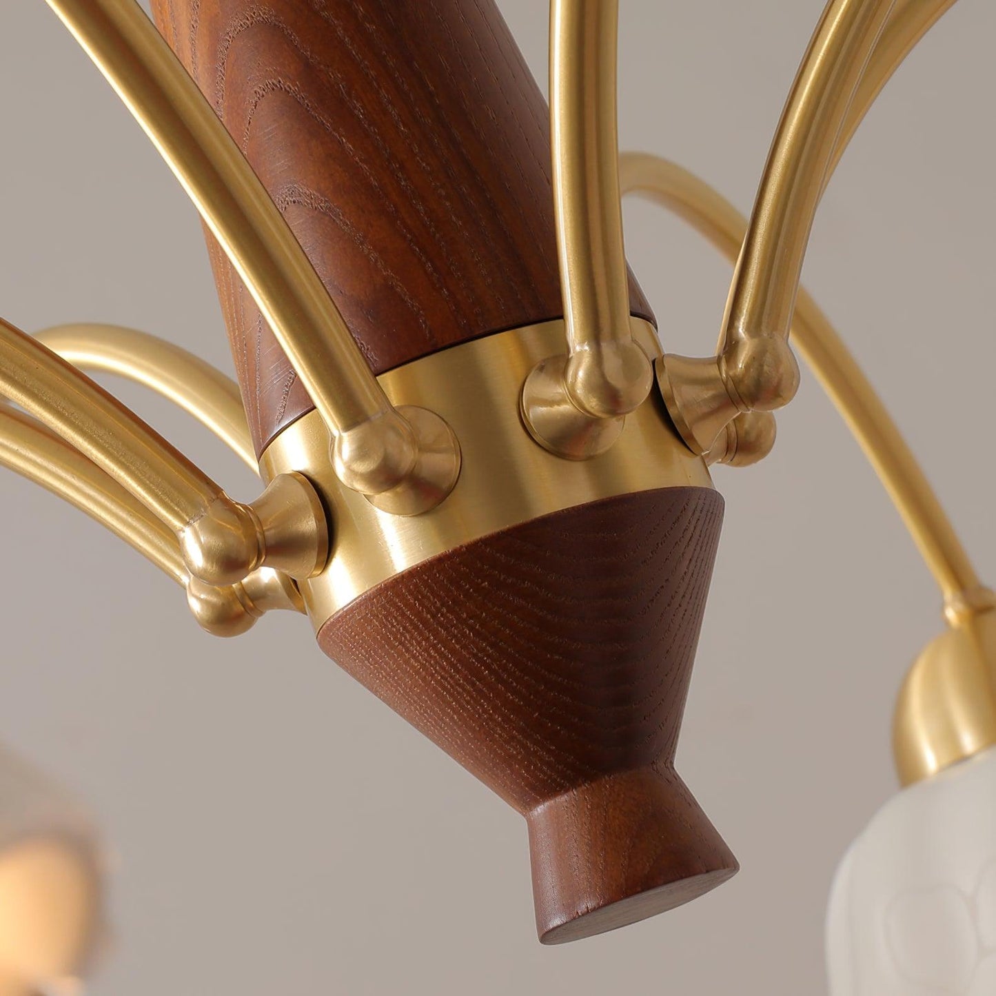 Swedish Modern Brass Chandelier - YIOSI