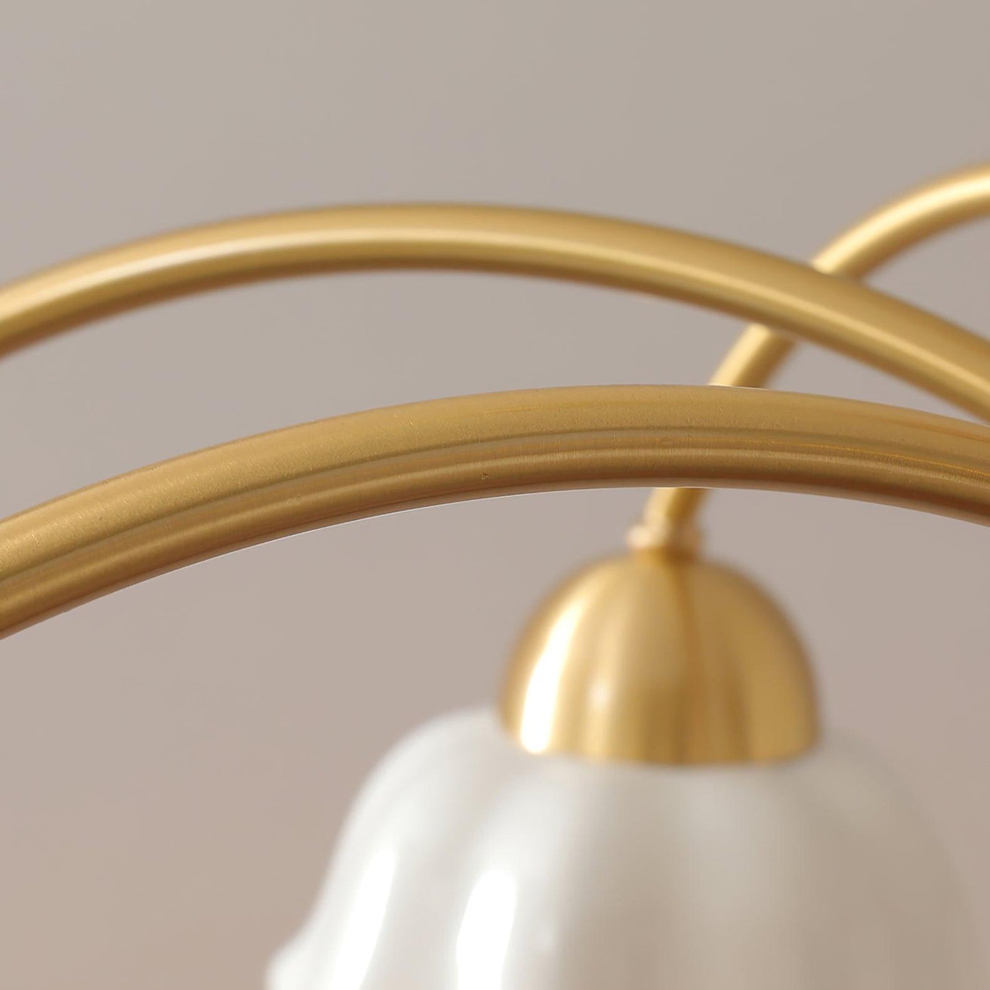 Swedish Modern Brass Chandelier - YIOSI