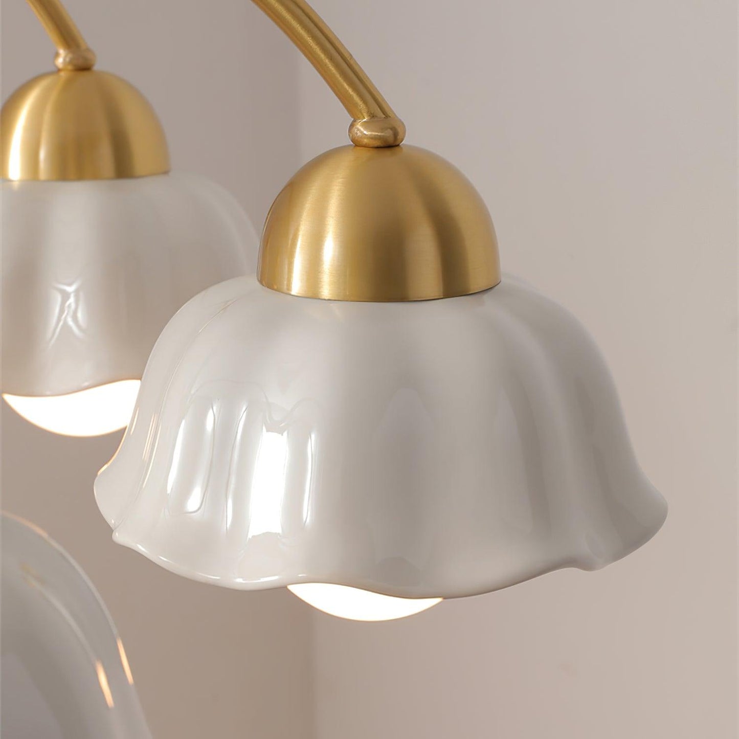 Swedish Modern Brass Chandelier - YIOSI